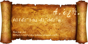 Alföldy Ádám névjegykártya