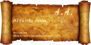 Alföldy Ádám névjegykártya